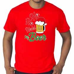 Carnaval ho ho hold my beer fout kerstshirt / outfit rood carnaval heren