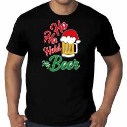 Carnaval ho ho hold my beer fout kerstshirt / outfit zwart carnaval heren