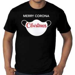 Carnaval merry corona christmas fout kerstshirt / outfit zwart carnaval heren