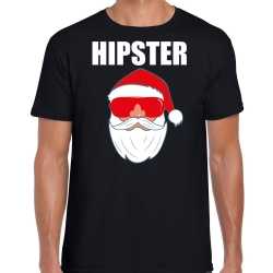 Fout kerstshirt / kerst outfit hipster santa zwart carnaval heren