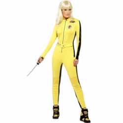 Geel Kill Bill outfit carnaval dames