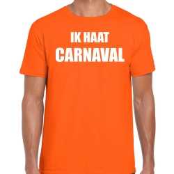 Ik haat carnaval verkleed t shirt / outfit oranje carnaval heren