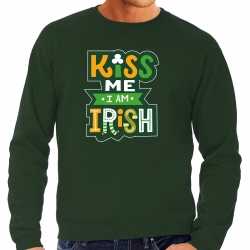 Kiss me im irish / st. patricks day sweater / outfit groen heren