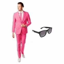 Verkleed roze net heren outfit maat 48 (m)gratis zonnebril