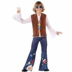 Verkleedoutfit hippie 60s carnaval jongens