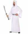 Carnaval feest arabische strijder prins hassan verkleedoutfit wit zilver carnaval heren