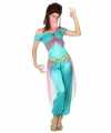 Carnaval feest jasmine turquoise arabische verkleedoutfit carnaval dames