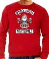 Carnaval foute kersttrui outfit santas angels northpole rood carnaval heren