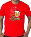 Carnaval ho ho hold my beer fout kerstshirt outfit rood carnaval heren