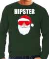 Foute kerst sweater kerst outfit hipster santa groen carnaval heren