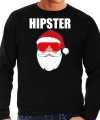 Foute kerst sweater kerst outfit hipster santa zwart carnaval heren