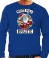 Foute kerstsweater outfit northpole roulette blauw carnaval heren