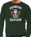 Foute kerstsweater outfit santas angels northpole groen carnaval heren