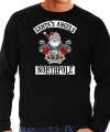 Foute kerstsweater outfit santas angels northpole zwart carnaval heren