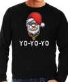 Gangster rapper santa foute kerstsweater outfit zwart carnaval heren