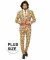 Grote maat compleet outfitconfetti print