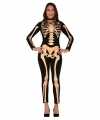 Horror skelet verkleed pak outfit carnaval dames