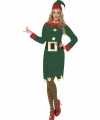 Kerst elfjes outfit groen carnaval dames