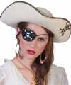 Piratenoutfit accessoires witte piratenhoedschedel