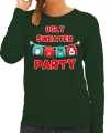 Ugly sweater party kerstsweater outfit groen carnaval dames