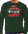 Ugly sweater party kerstsweater outfit groen carnaval heren