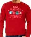 Ugly sweater party kerstsweater outfit rood carnaval heren