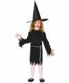 Zwart heksen outfit carnaval meisjes
