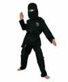 Zwart ninja outfit carnaval kinderen