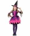Zwartroze heksen outfit carnaval meisjes 10122698